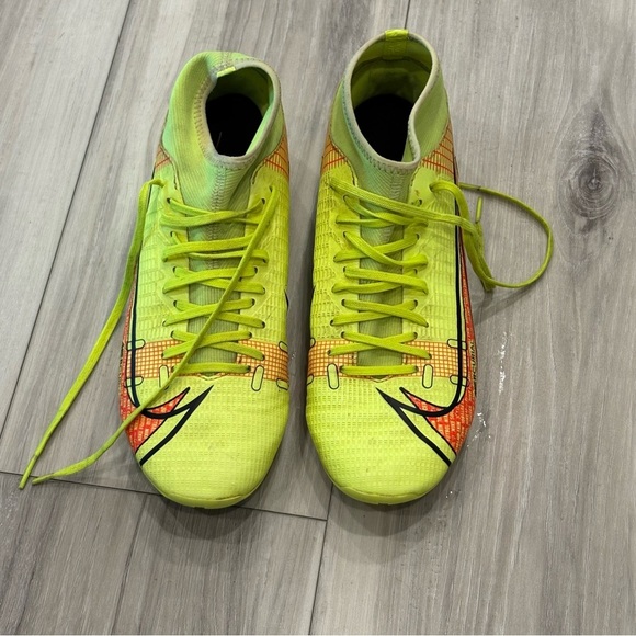 Nike Mercurial Superfly 8 Academy MG Cleats Neon Green / Yellow & Orange SZ 7 - Picture 7 of 8